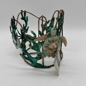 Metal Paper Towel Holder - Beach House Decor Coastal Decor Crab Turtle Coral New